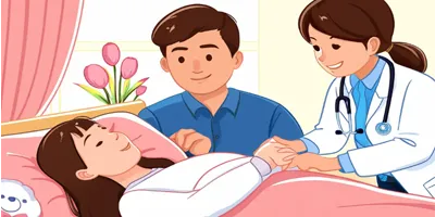 自然分娩示意图