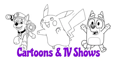 Cartoons & TV Shows简笔画涂色画