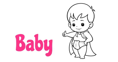 婴儿涂色页