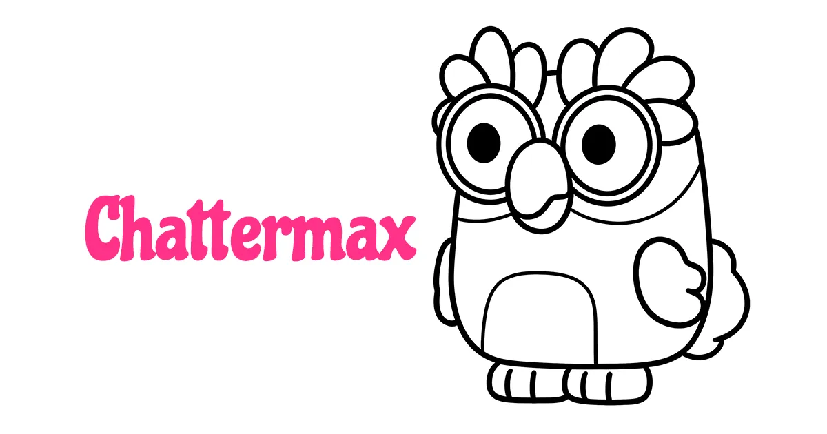 Chattermax 简笔画涂色页