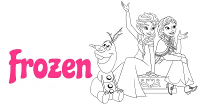 冰雪奇缘涂色页 涂色页合集