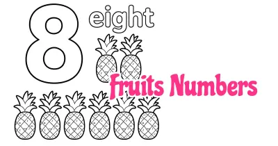 水果数字涂色页 1-9