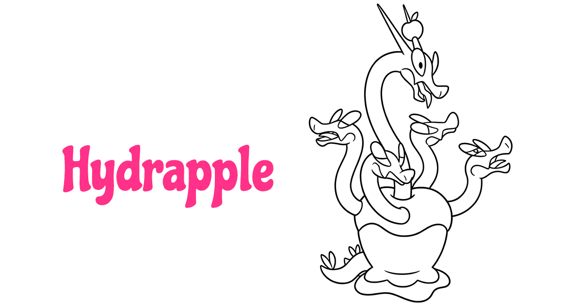 蜜集大蛇简笔画涂色页
