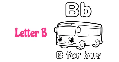 字母B涂色页