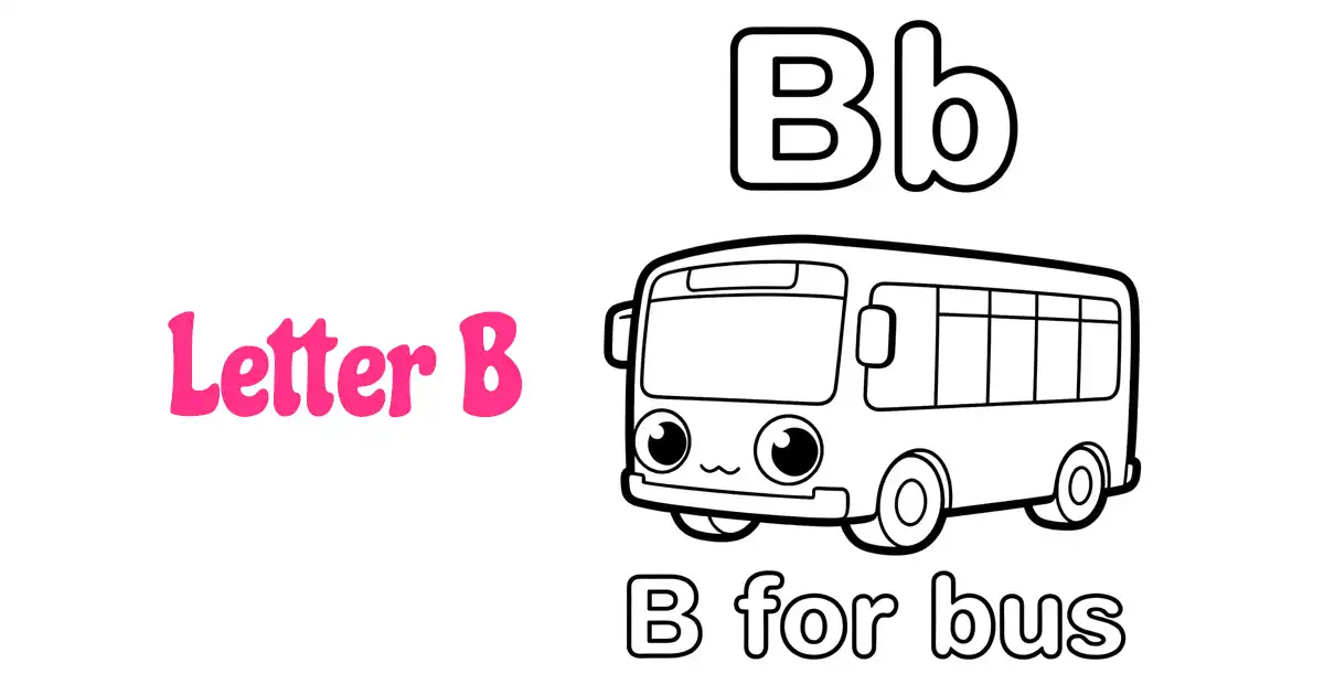 字母B涂色页