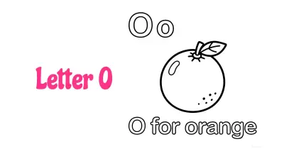 字母O涂色页