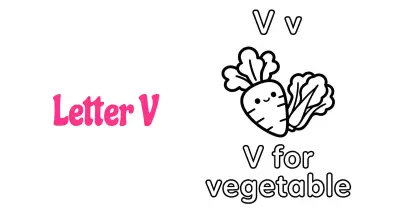 字母V涂色页
