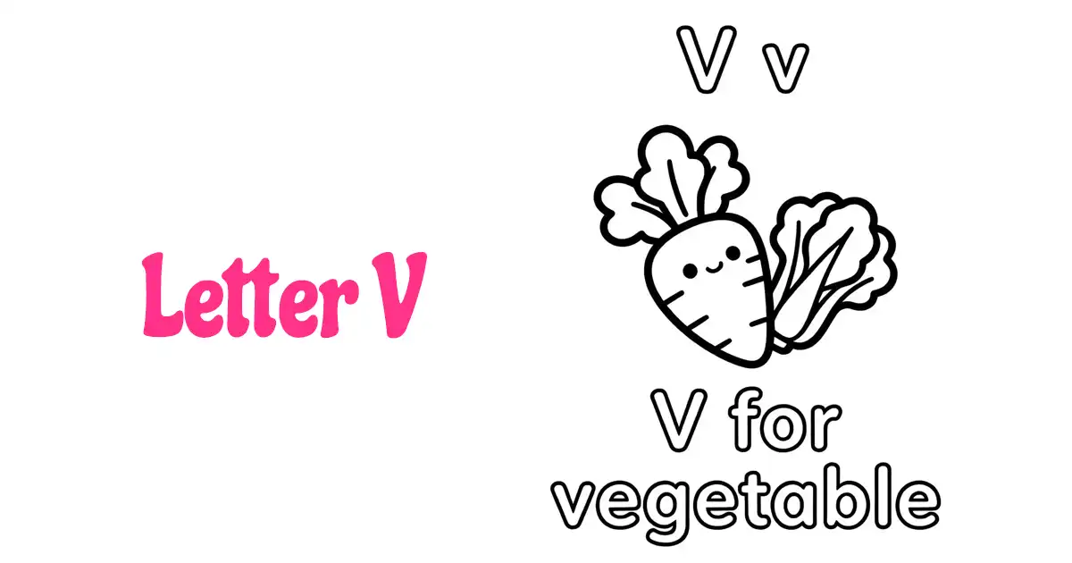 字母V涂色页