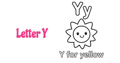 字母Y涂色页