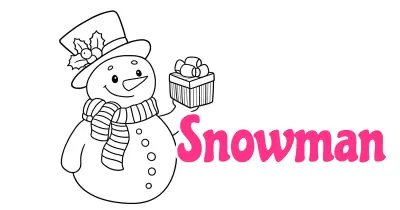 雪人涂色页
