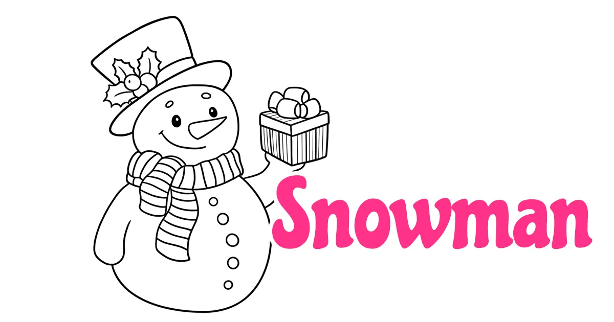 雪人涂色页