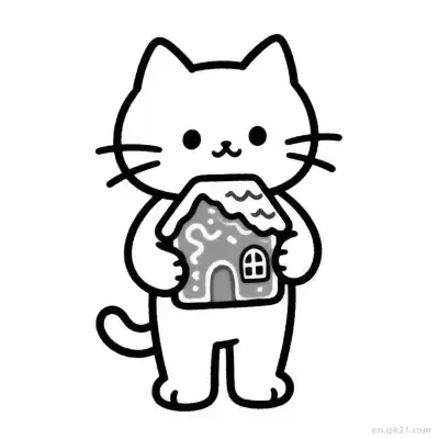 圣诞猫 8简笔画 素描 涂鸦 - 免费可打印可爱猫 下载PDF – 免费可打印简笔画涂色画