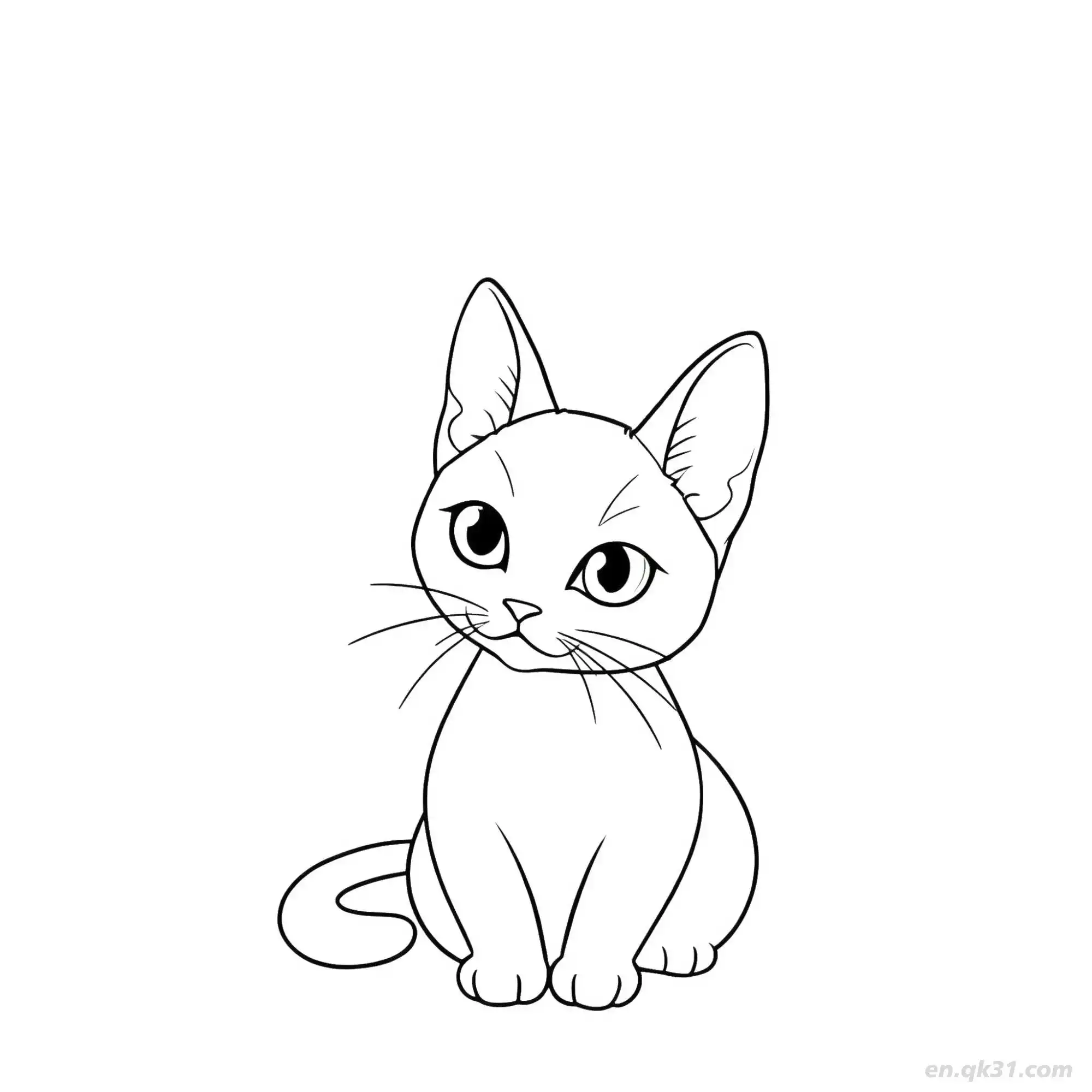 免费 猫 23简笔画 素描 涂鸦 - 免费可打印可爱猫 下载PDF 简笔画涂色页