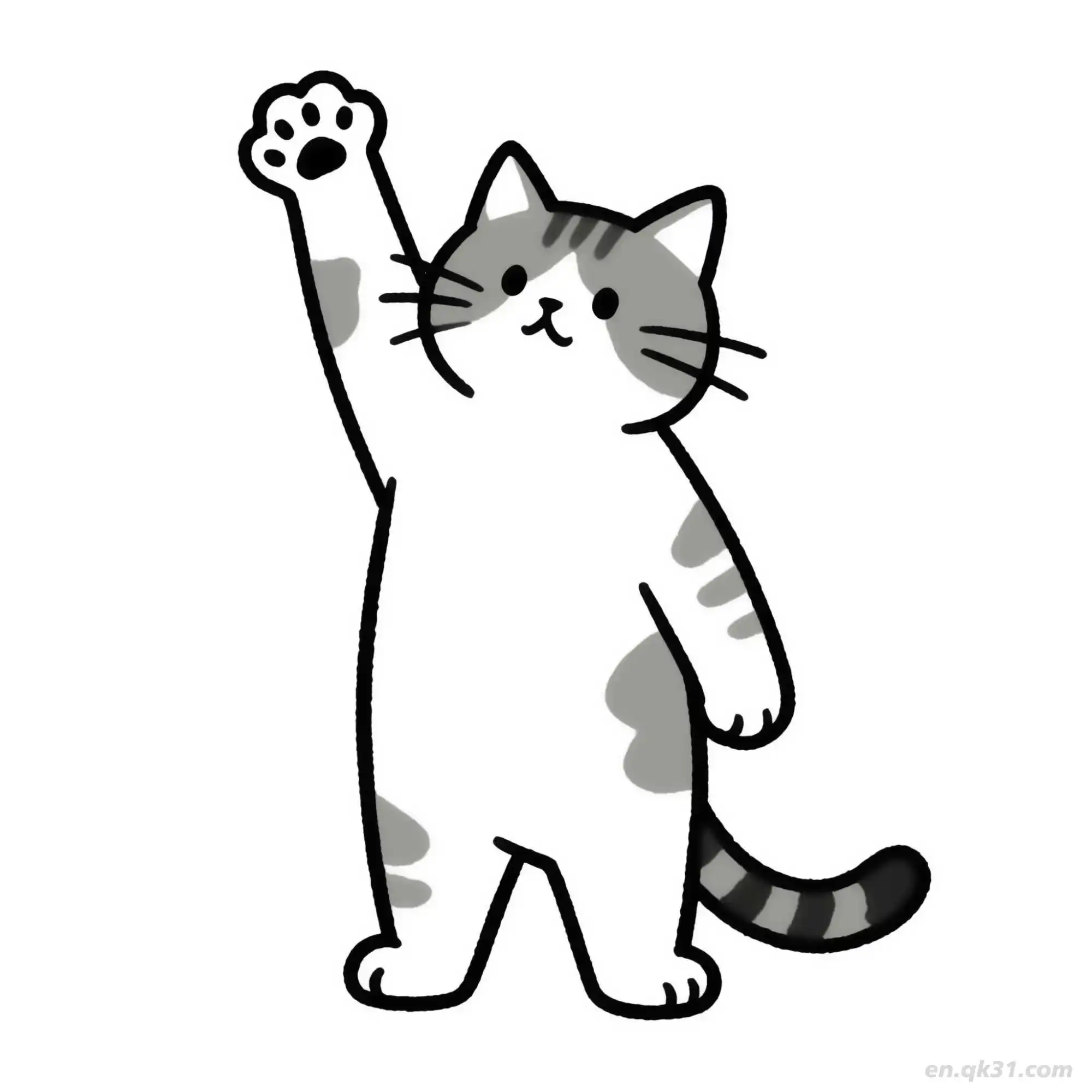 免费 猫 25简笔画 素描 涂鸦 - 免费可打印可爱猫 下载PDF 简笔画涂色页