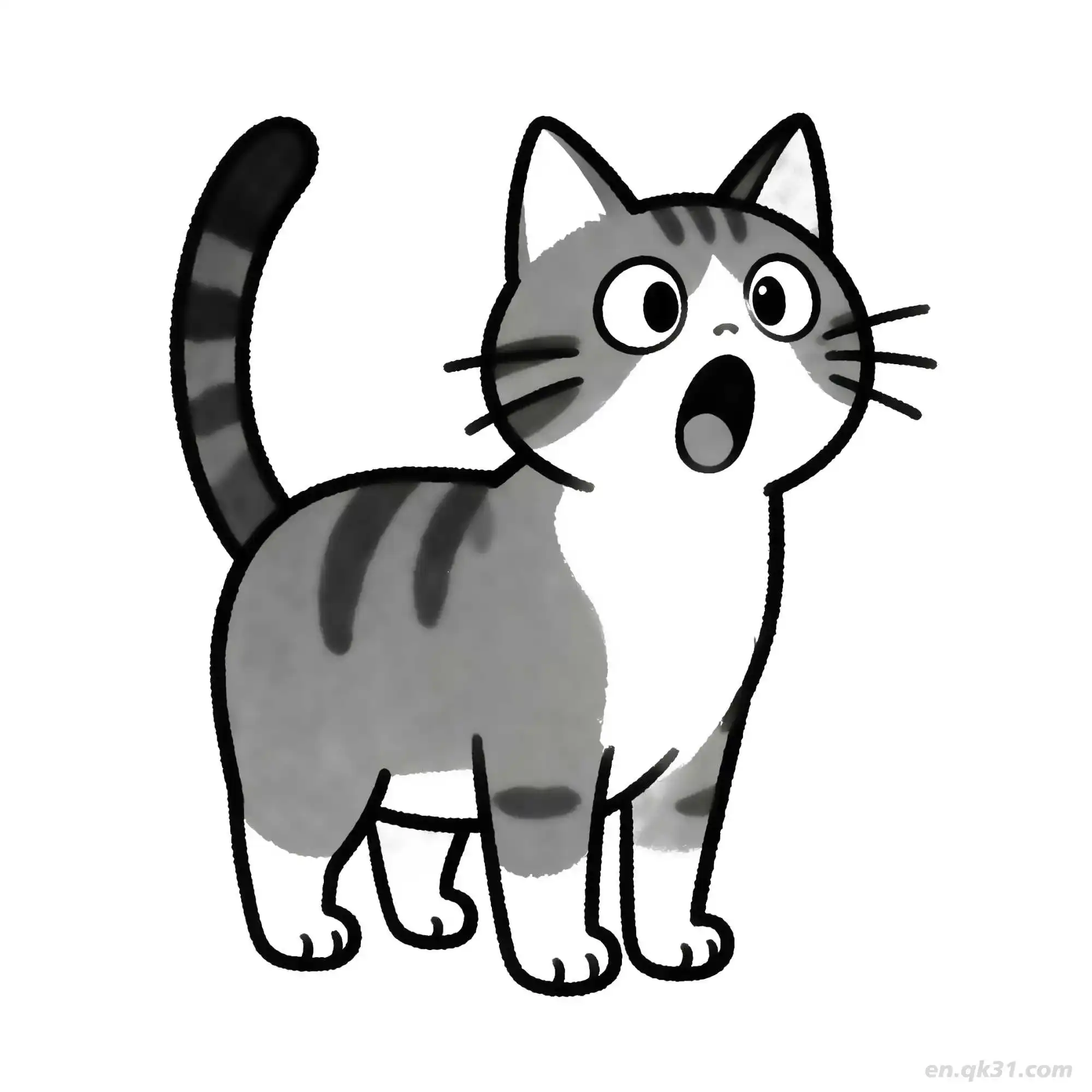 免费 猫 27简笔画 素描 涂鸦 - 免费可打印可爱猫 下载PDF 简笔画涂色页
