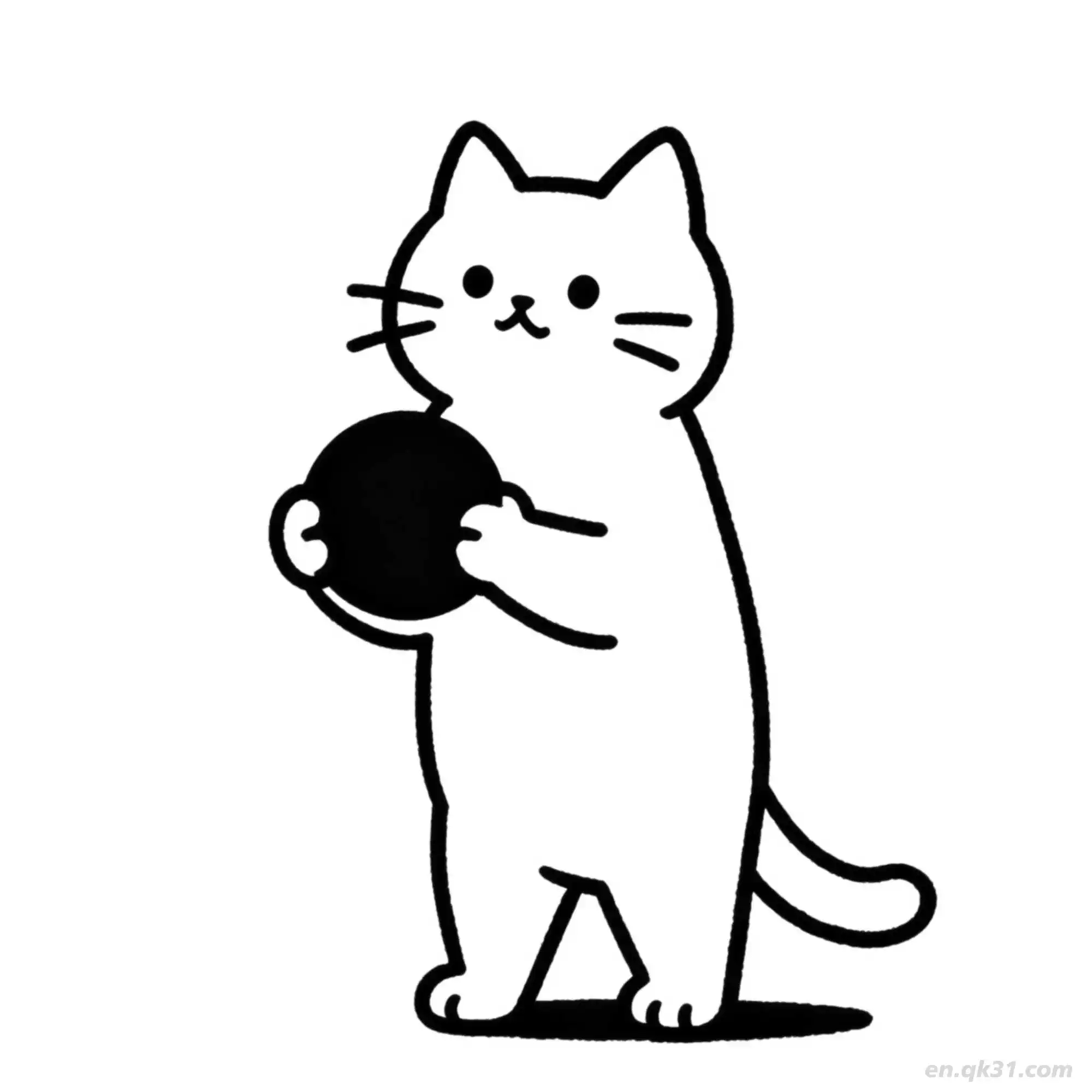 免费 猫 36简笔画 素描 涂鸦 - 免费可打印可爱猫 下载PDF 简笔画涂色页