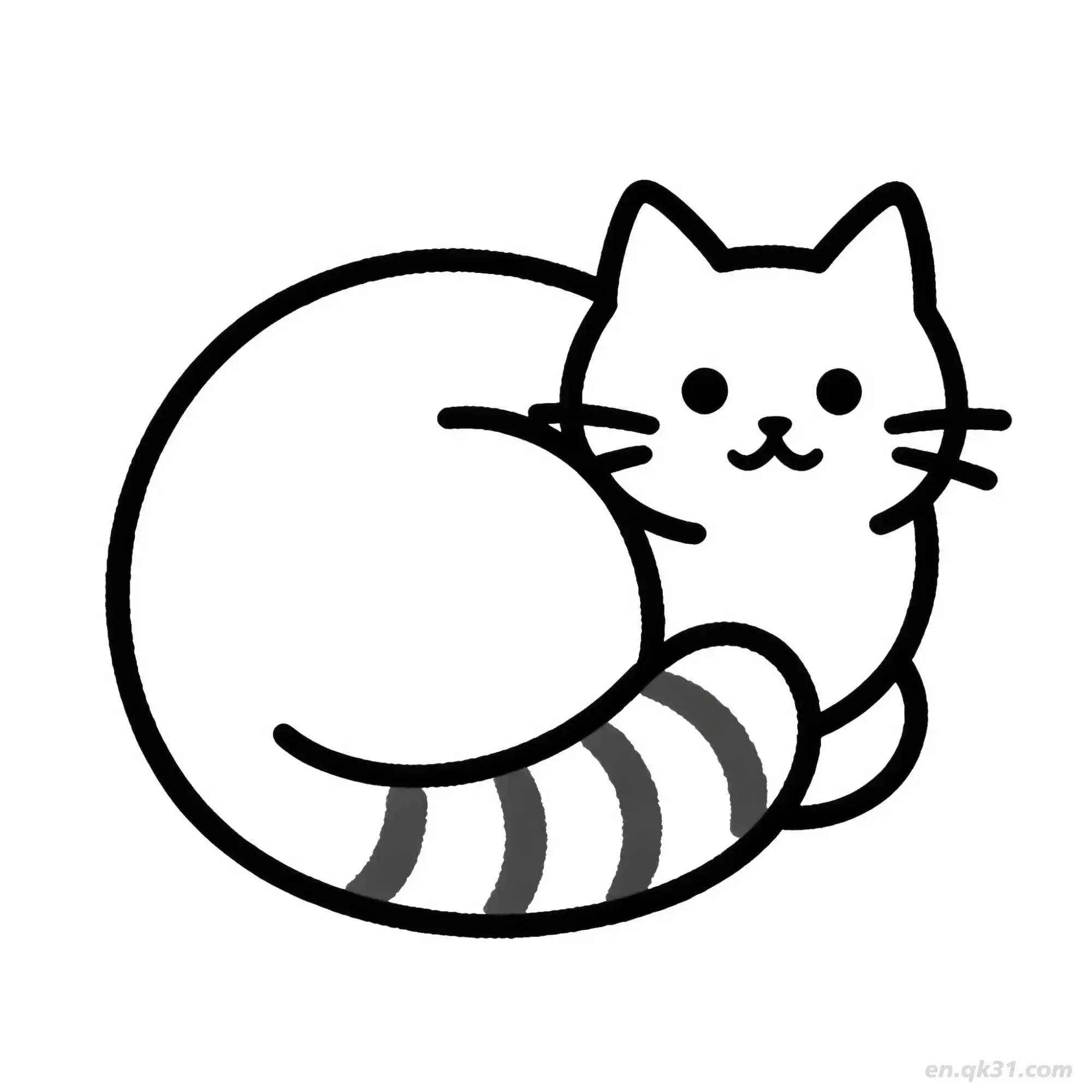 免费 猫 37简笔画 素描 涂鸦 - 免费可打印可爱猫 下载PDF 简笔画涂色页