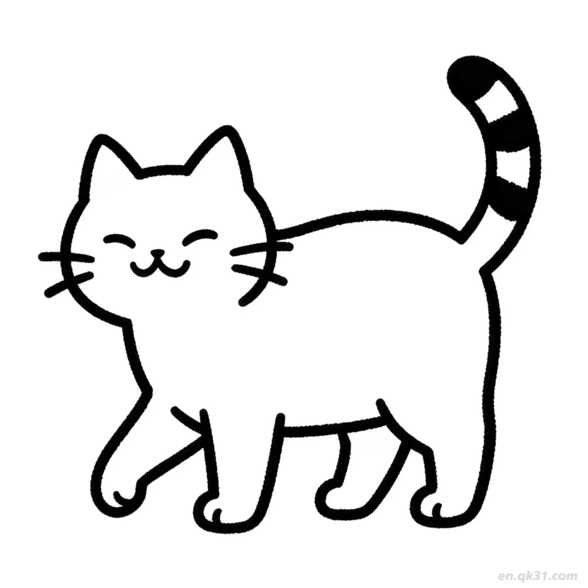 免费 猫 41简笔画 素描 涂鸦 - 免费可打印可爱猫 下载PDF 简笔画涂色页
