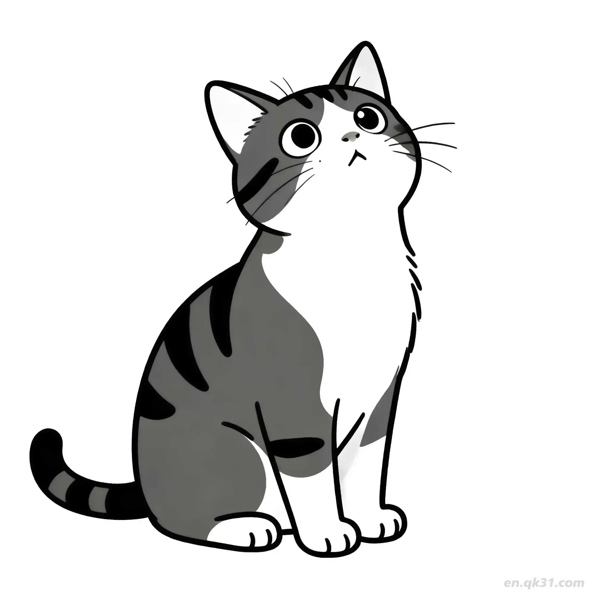 免费 猫 42简笔画 素描 涂鸦 - 免费可打印可爱猫 下载PDF 简笔画涂色页