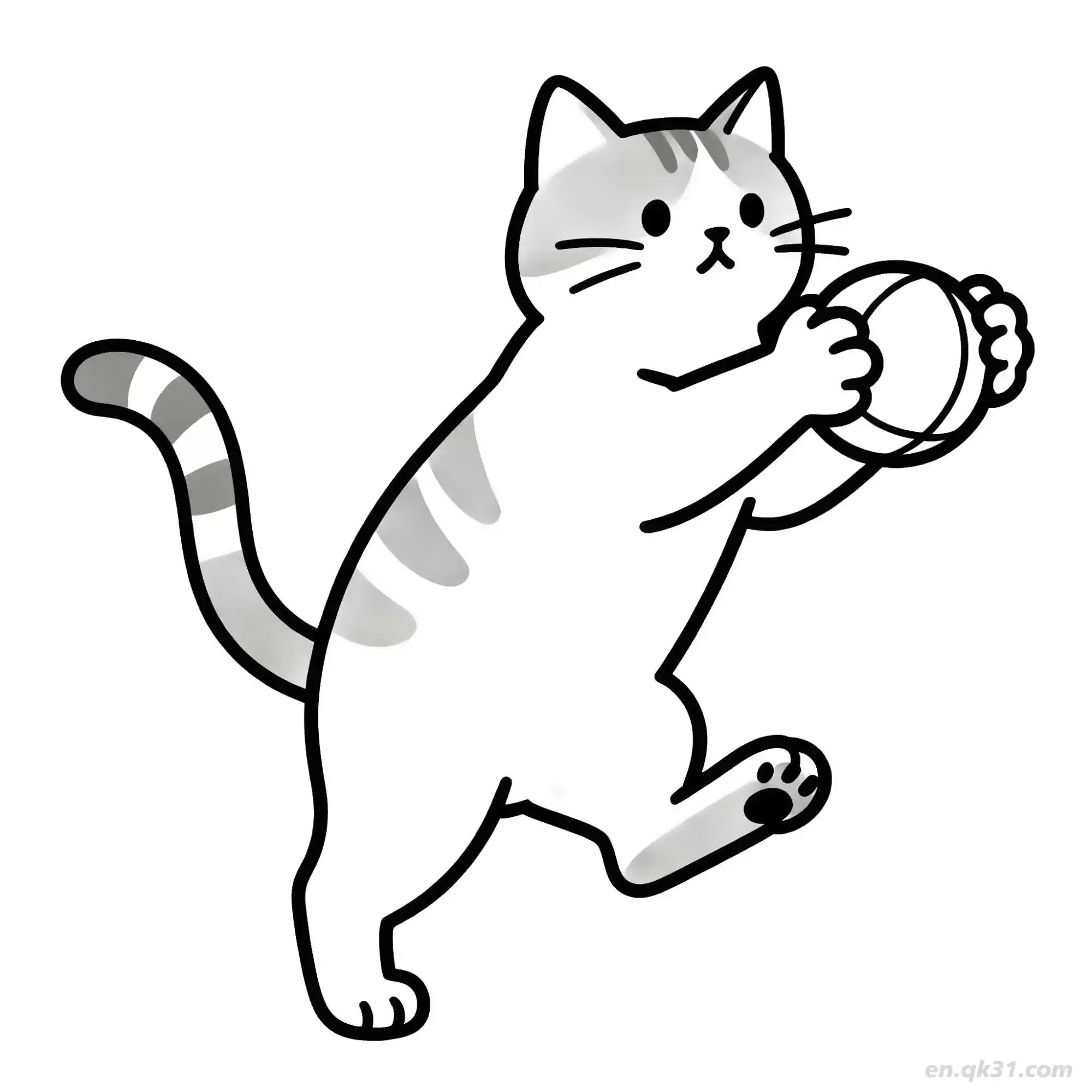 免费 猫 48简笔画 素描 涂鸦 - 免费可打印可爱猫 下载PDF 简笔画涂色页