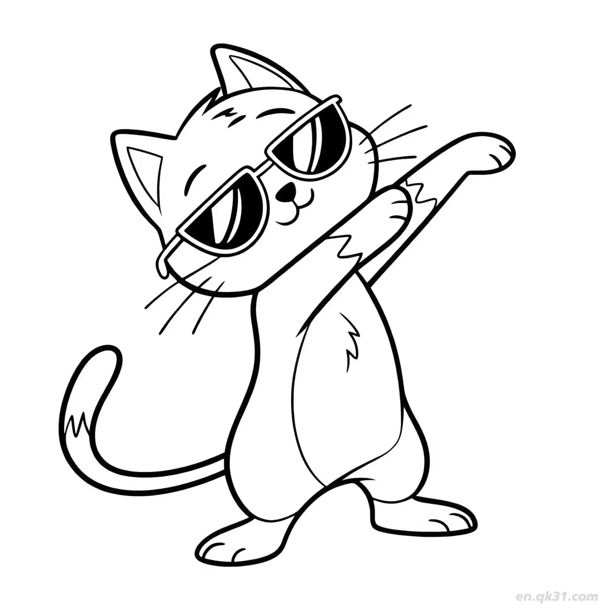 免费 猫 6简笔画 素描 涂鸦 - 免费可打印可爱猫 下载PDF 简笔画涂色页