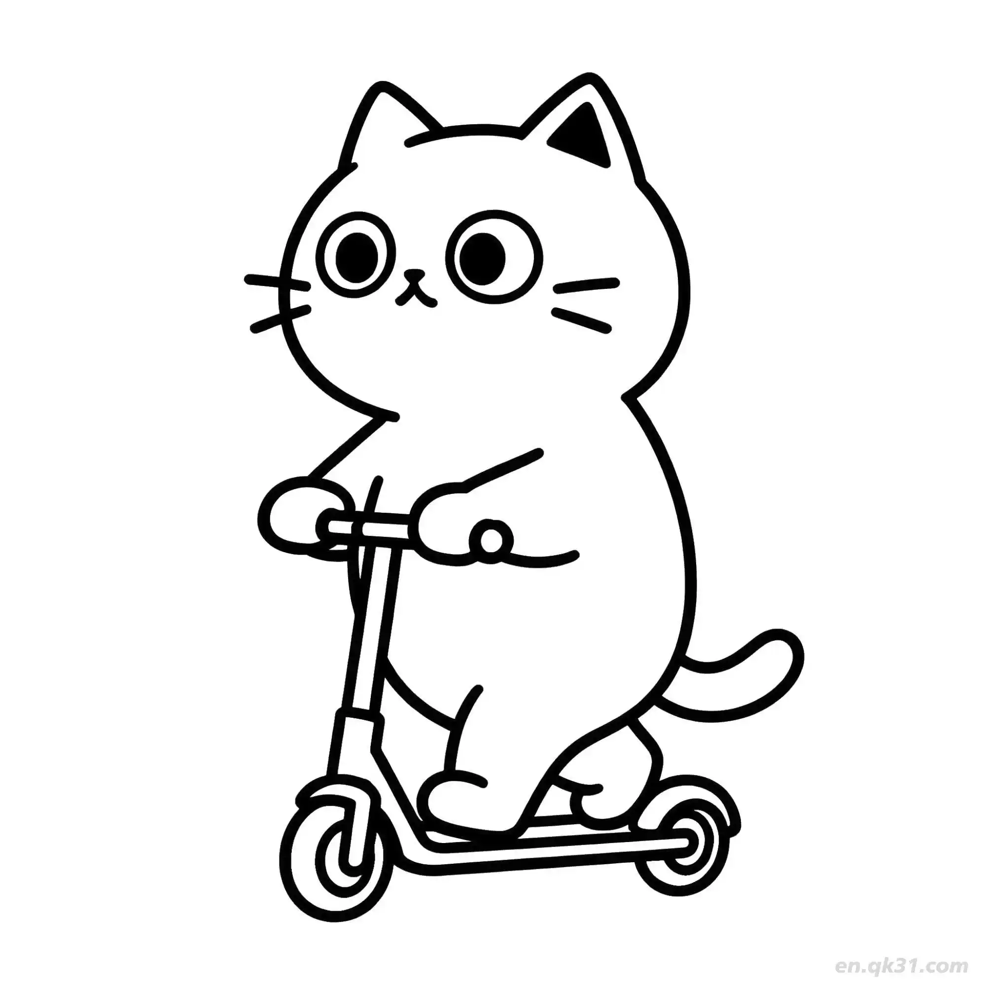 免费 猫 63简笔画 素描 涂鸦 - 免费可打印可爱猫 下载PDF 简笔画涂色页