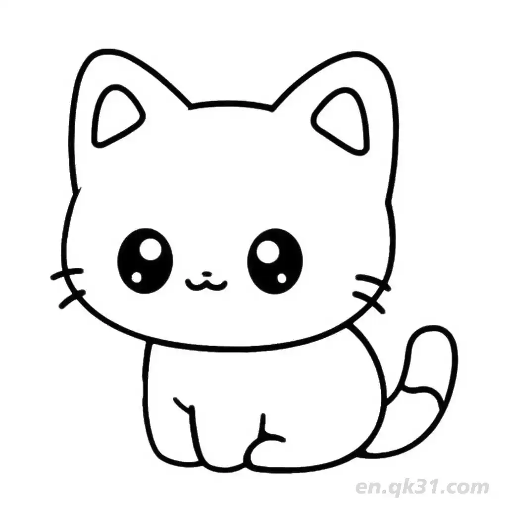 免费 猫 7简笔画 素描 涂鸦 - 免费可打印可爱猫 下载PDF 简笔画涂色页