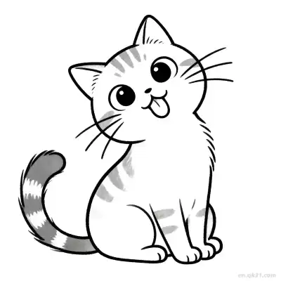 猫 75简笔画 素描 涂鸦 - 免费可打印可爱猫 下载PDF – 免费可打印简笔画涂色画