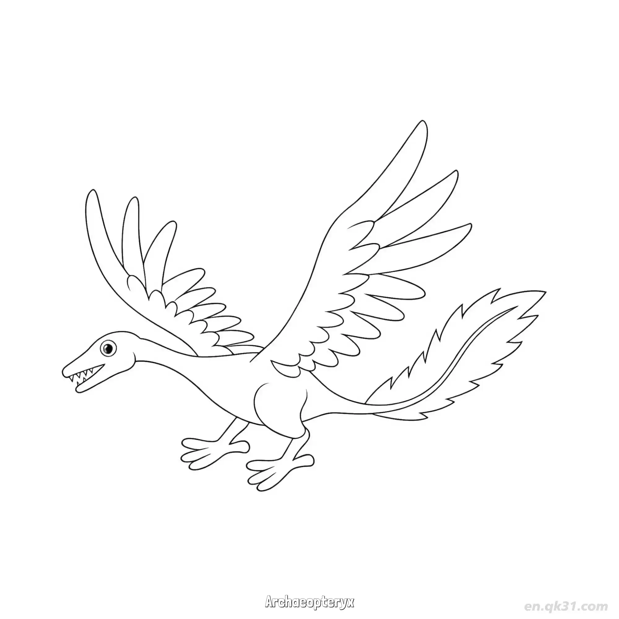 始祖鸟 简笔画 素描 涂鸦 - 免费可打印 恐龙简笔画 下载PDF简笔画涂色画 – 为儿童和成人提供的免费可打印简笔画涂色画