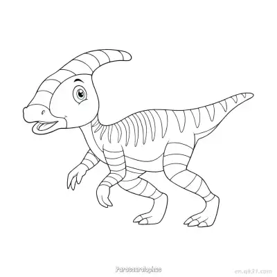 副栉龙 2简笔画 素描 涂鸦 - 免费可打印 恐龙简笔画 下载PDF – 免费可打印简笔画涂色画