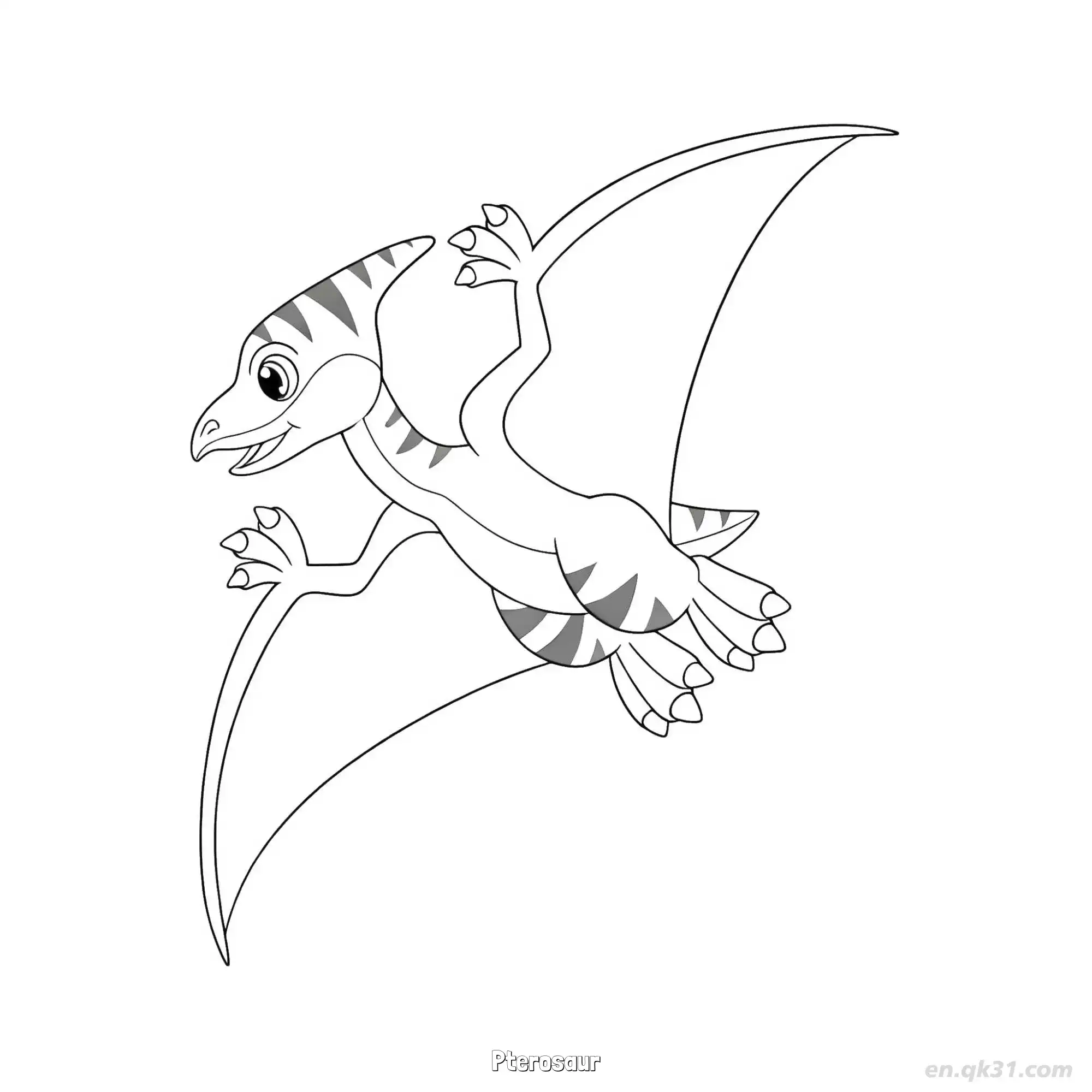免费 翼龙 简笔画 素描 涂鸦 - 免费可打印 恐龙简笔画 下载PDF 简笔画涂色页