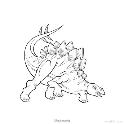 剑龙 简笔画 素描 涂鸦 - 免费可打印 恐龙简笔画 下载PDF – 免费可打印简笔画涂色画