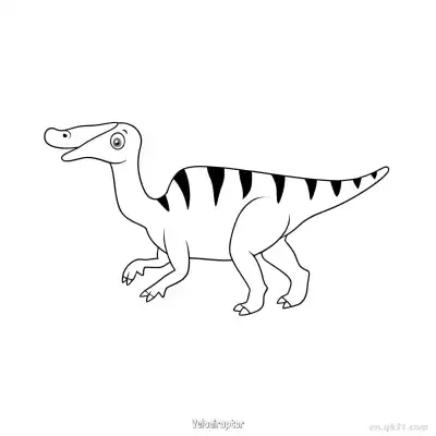 伶盗龙 2简笔画 素描 涂鸦 - 免费可打印 恐龙简笔画 下载PDF – 免费可打印简笔画涂色画