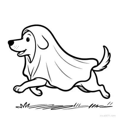 运动狗 1简笔画 素描 涂鸦 - 免费可打印狗 下载PDF – 免费可打印简笔画涂色画