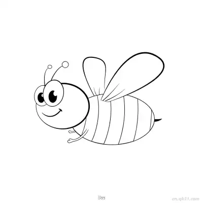 可爱蜜蜂儿童涂色页 – 免费可打印简笔画涂色画