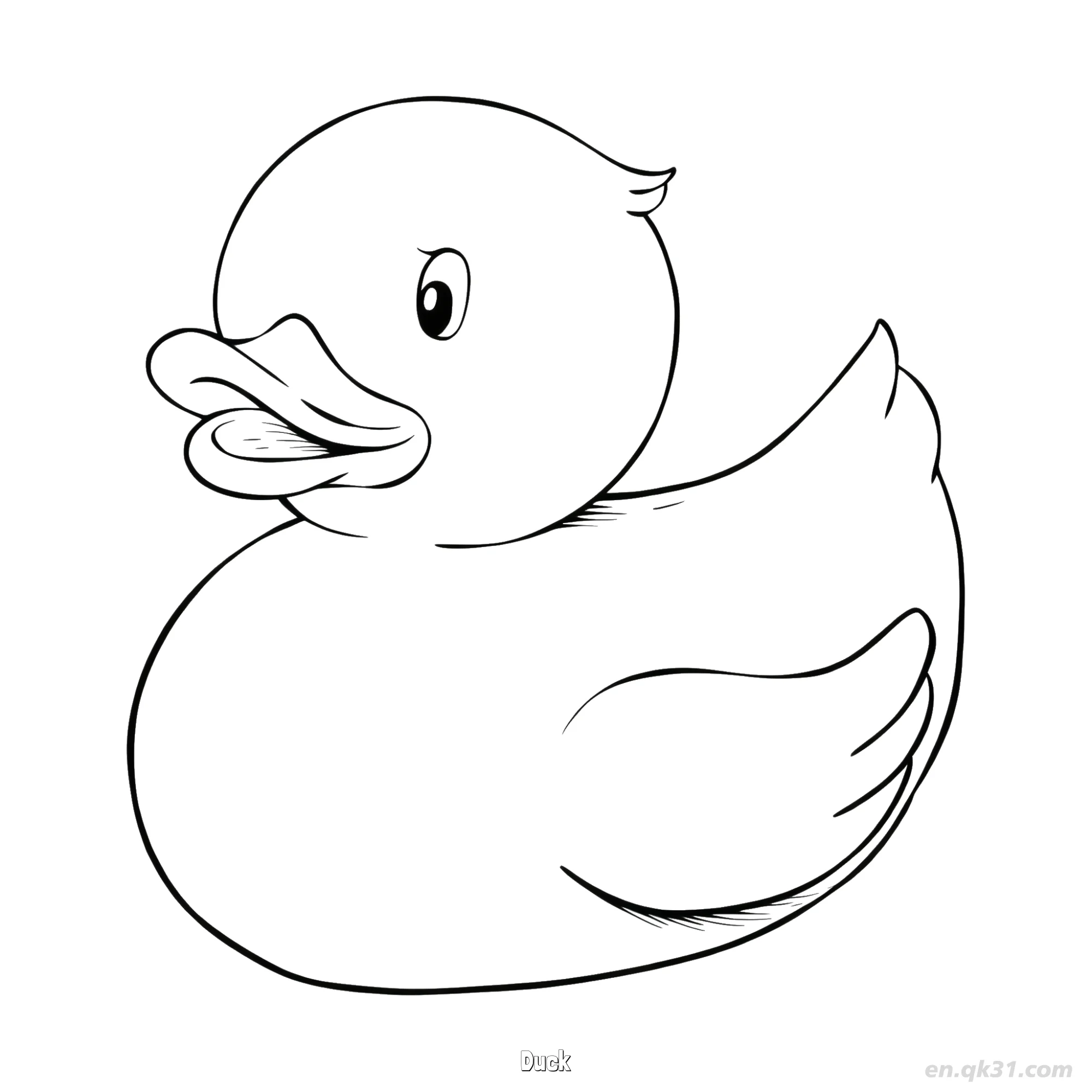 免费 纹理嘴橡皮鸭涂色页 简笔画涂色页