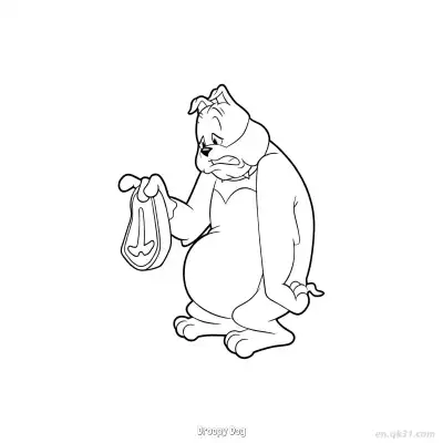 德鲁比狗 3简笔画 素描 涂鸦 - 免费可打印猫和老鼠 下载PDF – 免费可打印简笔画涂色画