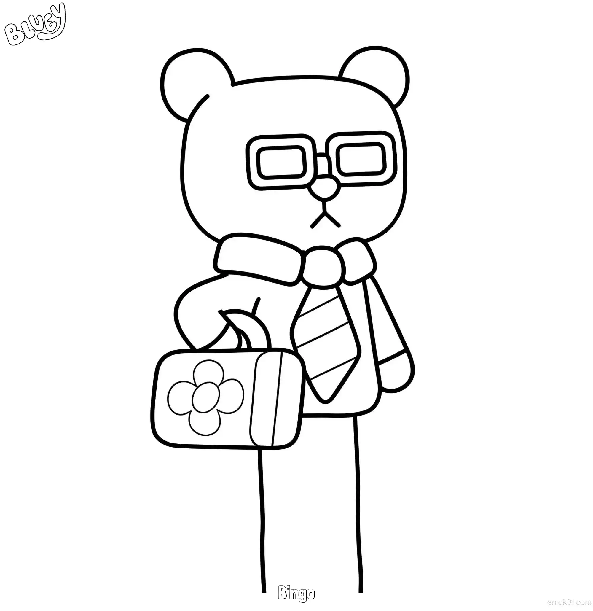 免费 宾果 简笔画 素描 涂鸦 - 免费可打印布鲁伊 下载PDF 简笔画涂色页