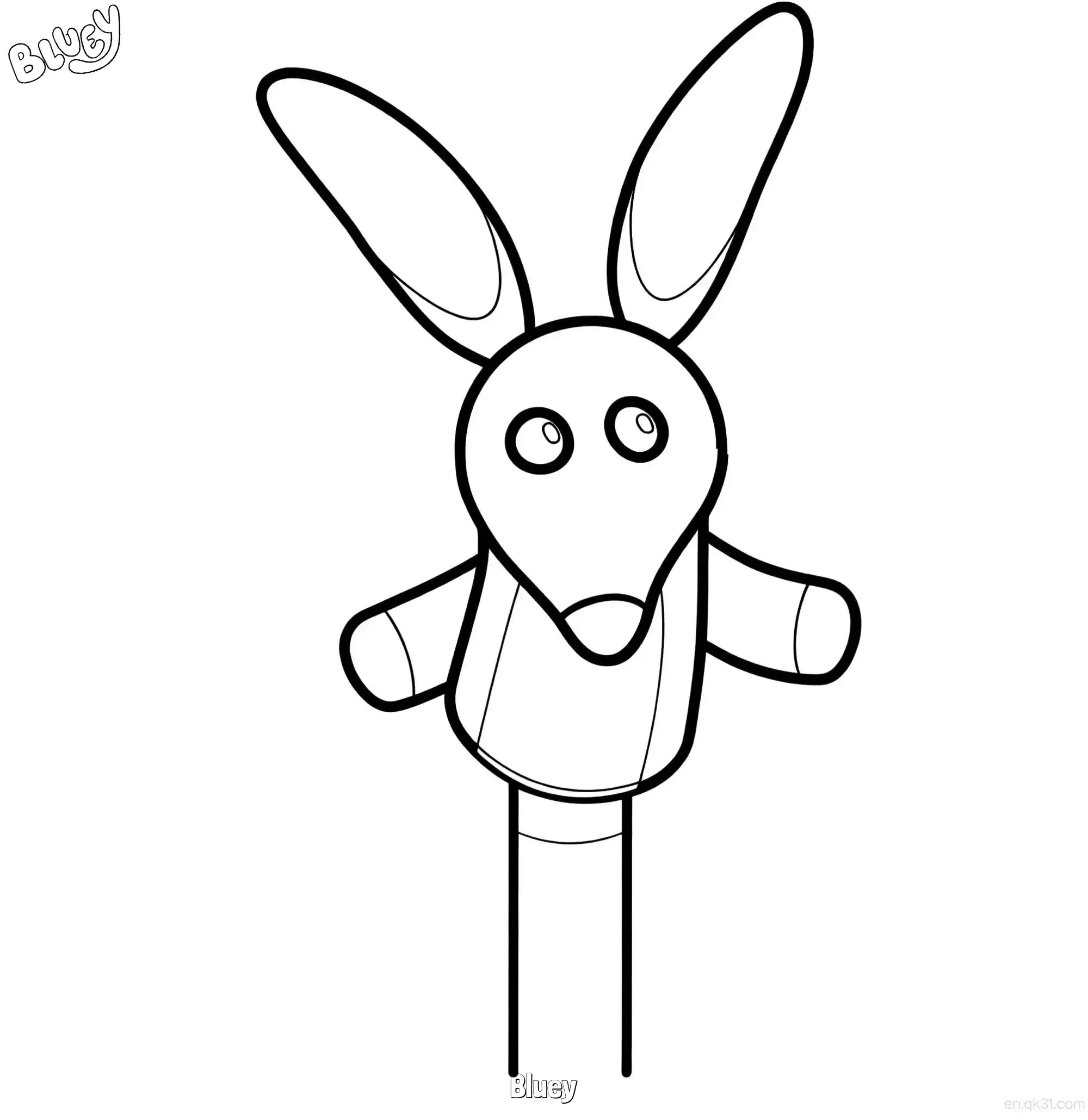 免费 布鲁伊 简笔画 素描 涂鸦 - 免费可打印布鲁伊 下载PDF 简笔画涂色页