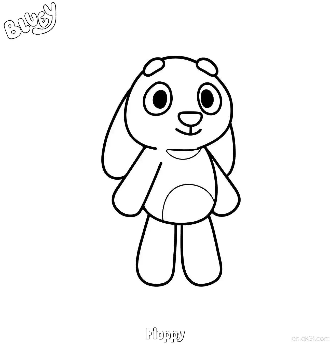 免费 弗洛皮 简笔画 素描 涂鸦 - 免费可打印布鲁伊 下载PDF 简笔画涂色页
