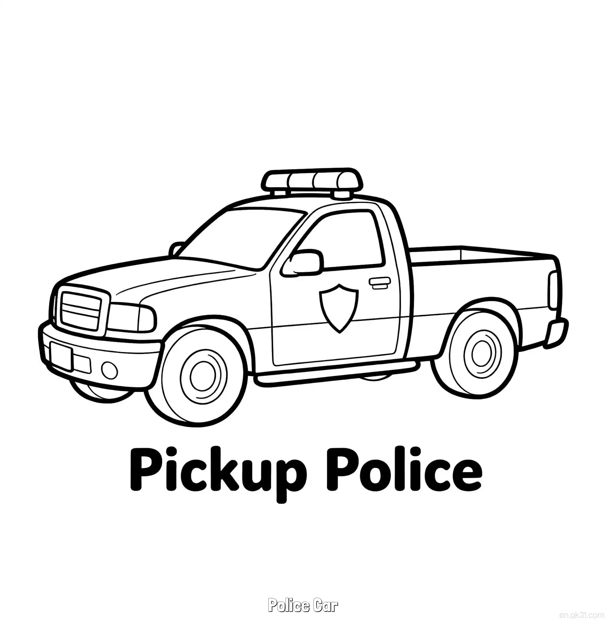 免费 美国警车 16简笔画 素描 涂鸦 - 免费可打印国外警车 下载PDF 简笔画涂色页