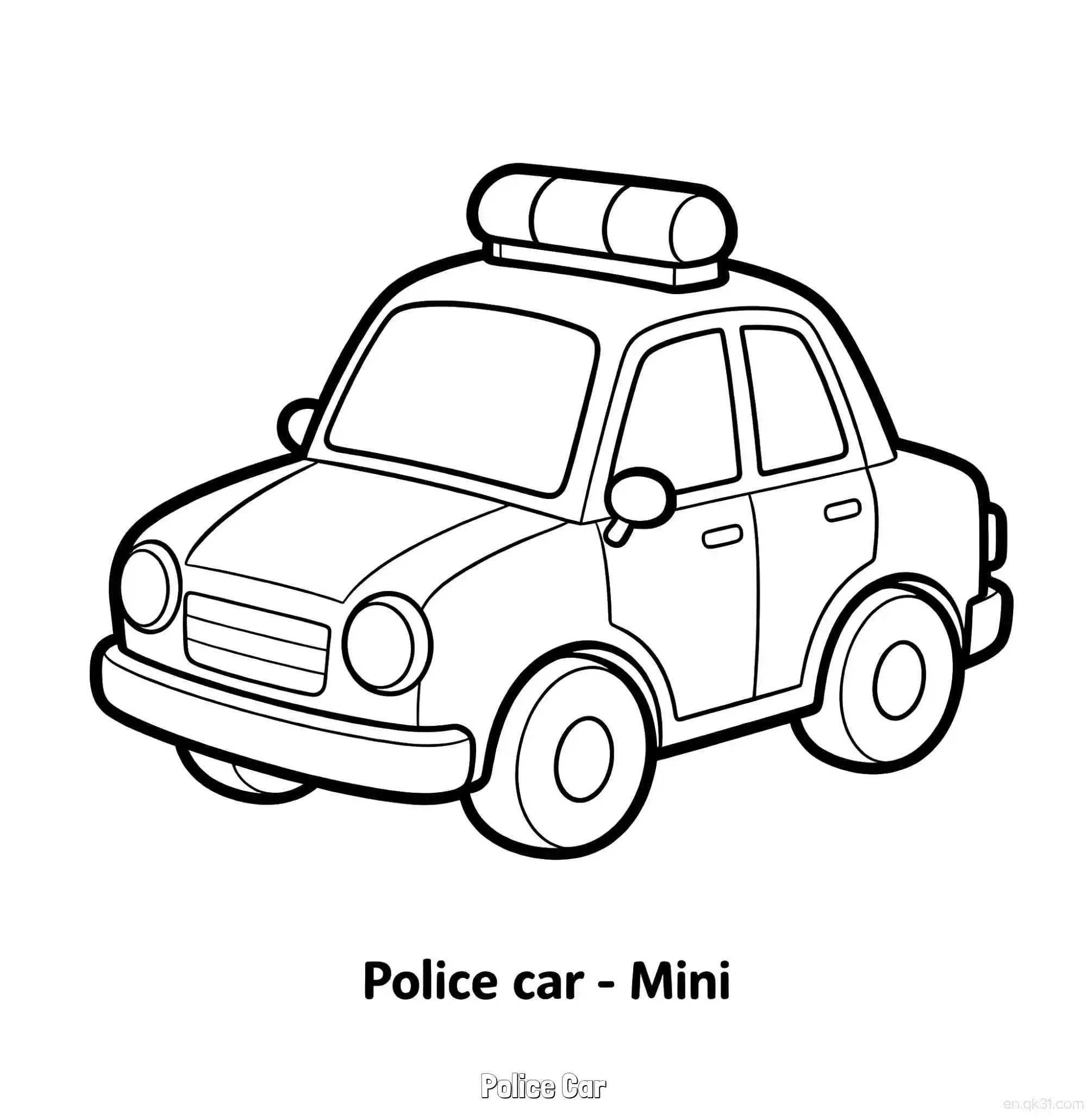 免费 美国警车 28简笔画 素描 涂鸦 - 免费可打印国外警车 下载PDF 简笔画涂色页
