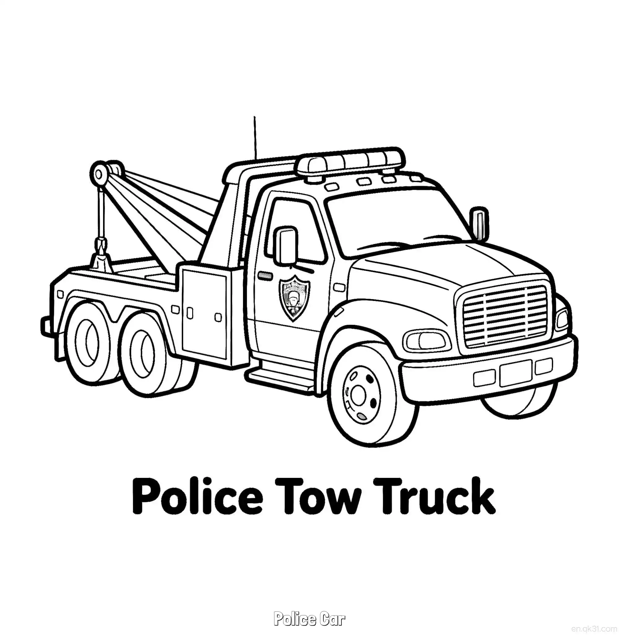 免费 美国警车 49简笔画 素描 涂鸦 - 免费可打印国外警车 下载PDF 简笔画涂色页