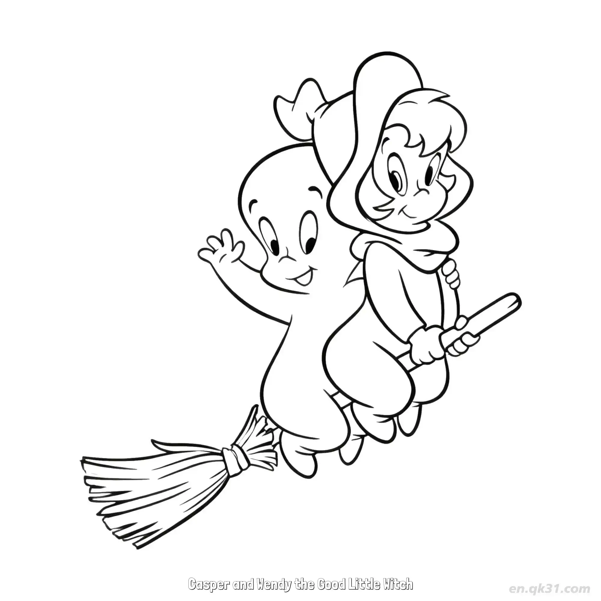 免费 鬼马小精灵和善良小女巫温迪 2简笔画 素描 涂鸦 - 免费可打印 鬼马小精灵简笔画 下载PDF 简笔画涂色页