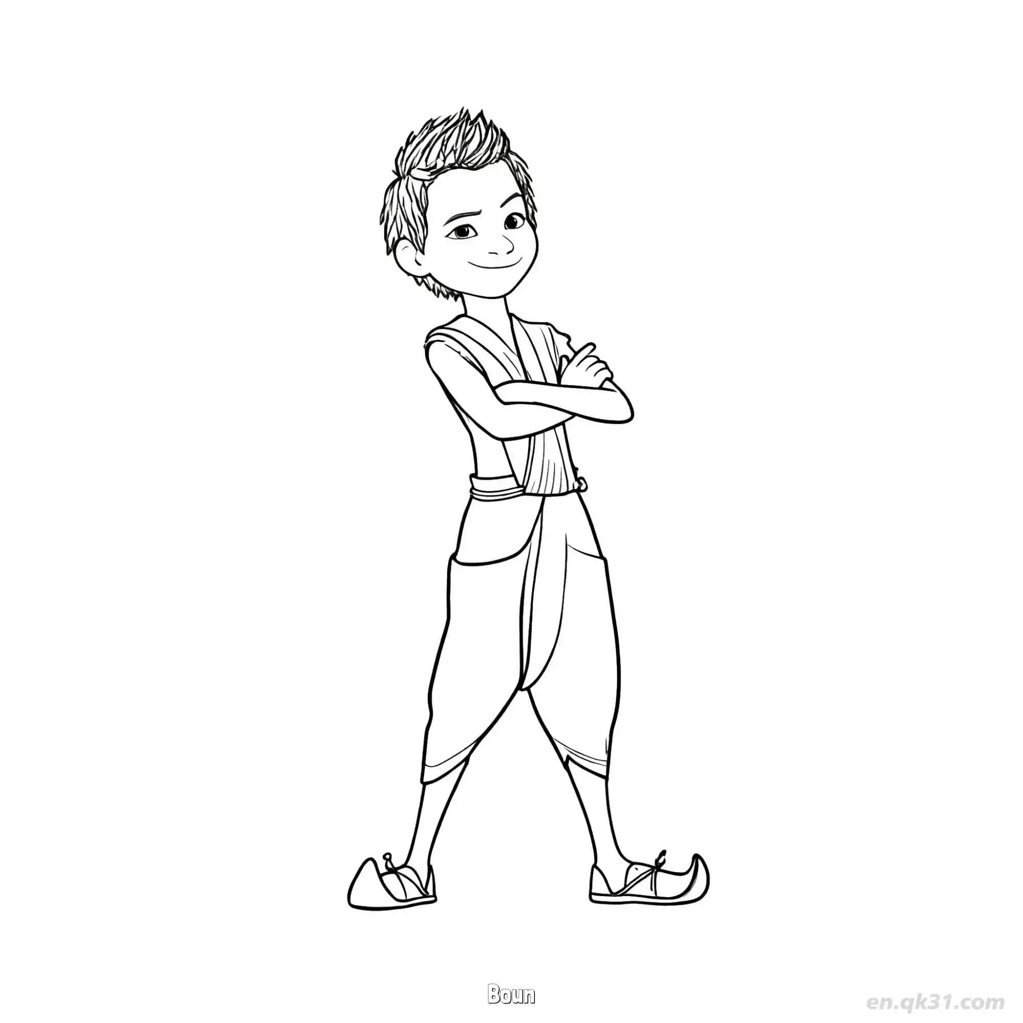 免费 波弟 1简笔画 素描 涂鸦 - 免费可打印迪士尼 寻龙传说 下载PDF 简笔画涂色页