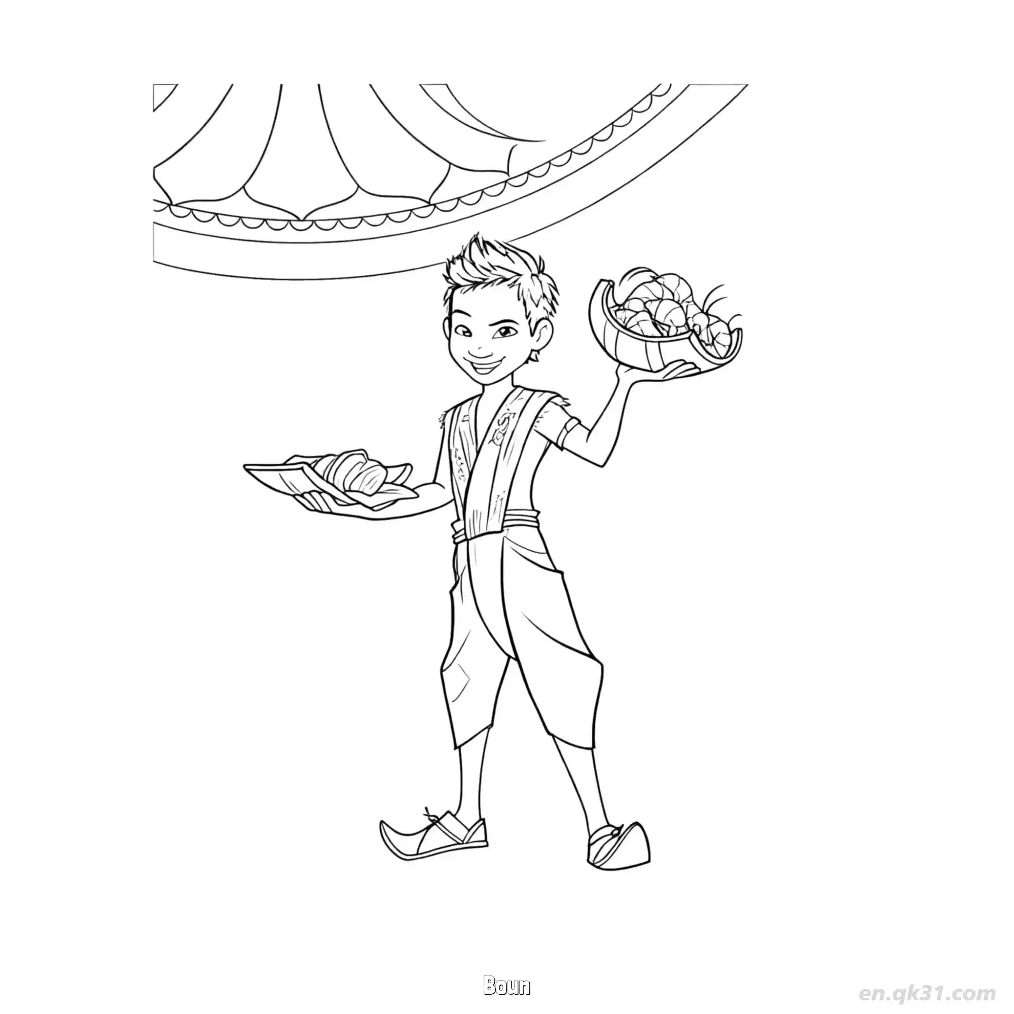 免费 波弟 2简笔画 素描 涂鸦 - 免费可打印迪士尼 寻龙传说 下载PDF 简笔画涂色页