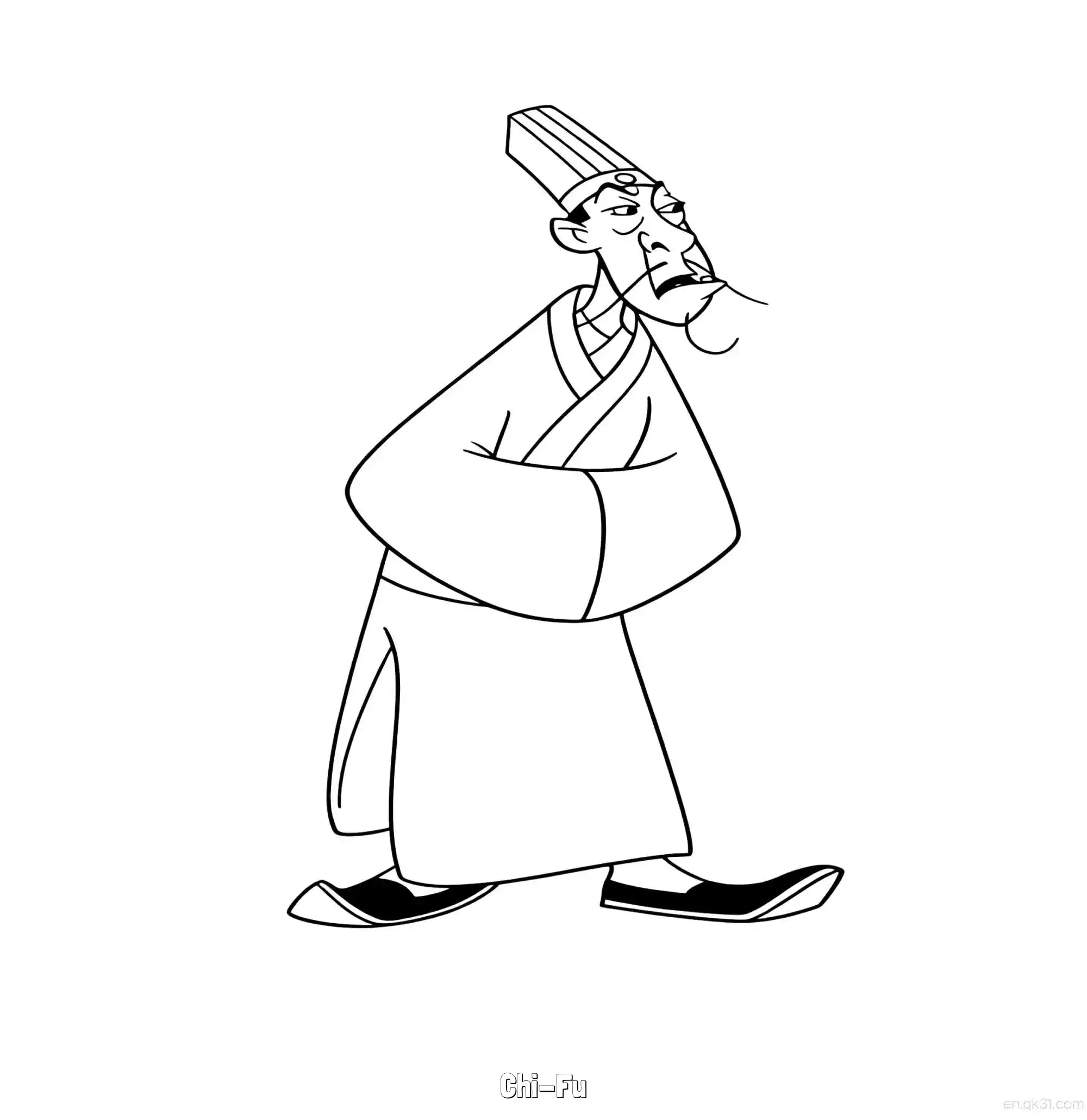 免费 迟福 简笔画 素描 涂鸦 - 免费可打印花木兰 下载PDF 简笔画涂色页