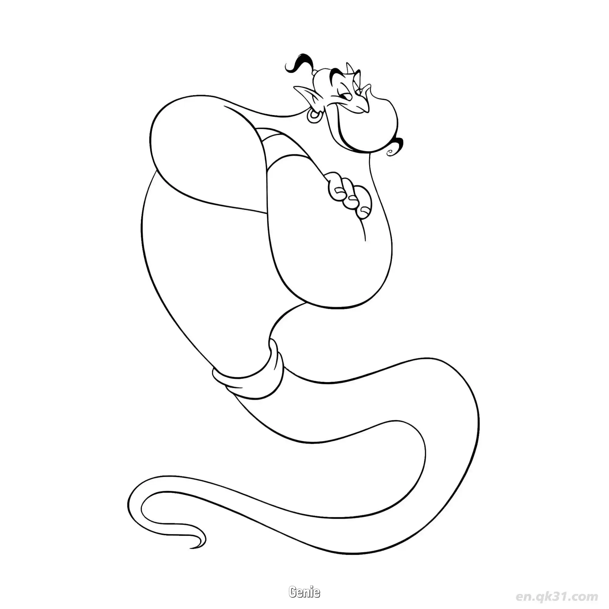 免费 精灵经典形态涂色页 简笔画涂色页