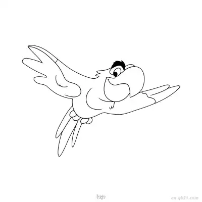 艾格俯冲飞行姿态简笔画涂色页 – 免费可打印简笔画涂色画