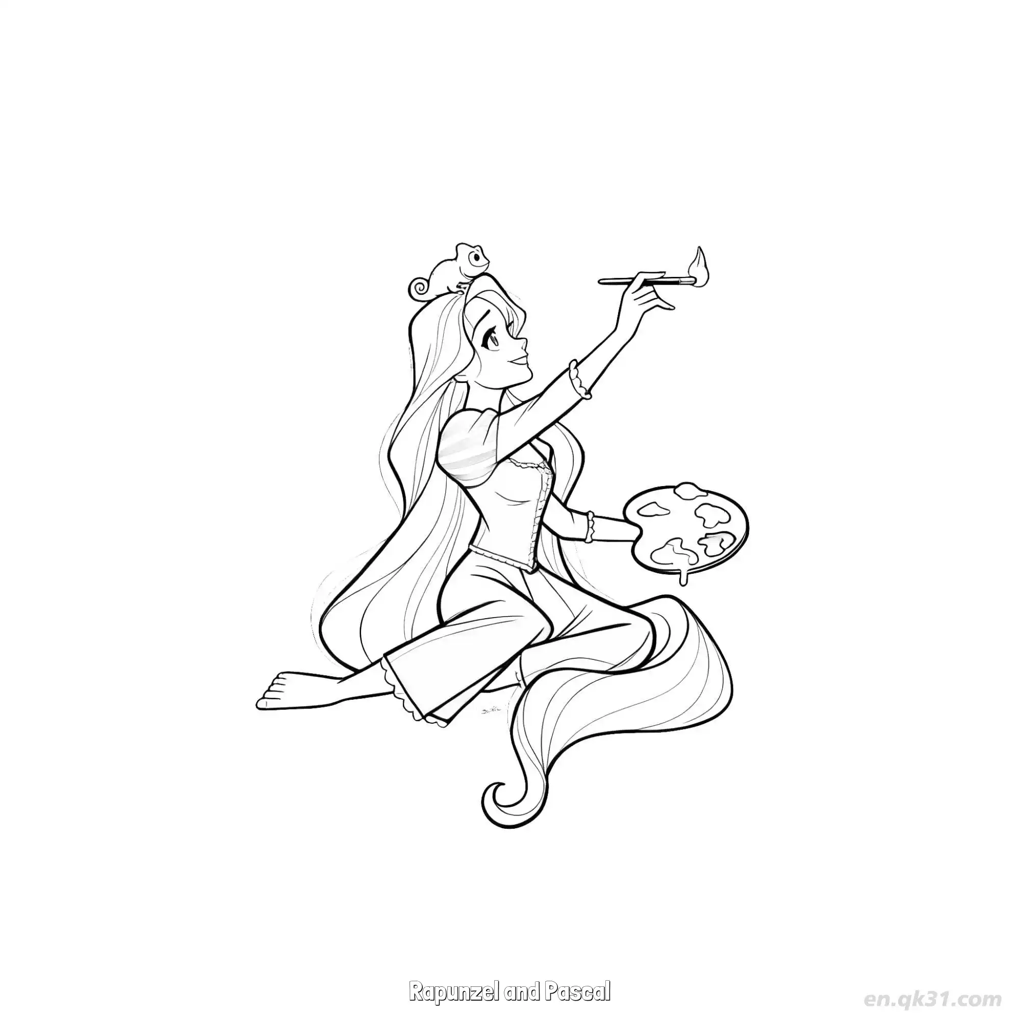 免费 乐佩手托帕斯卡特写简笔画涂色页 简笔画涂色页